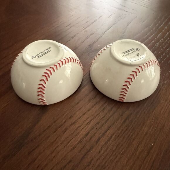 Major League Baseball Department 56 Set Of 2 Small Bowls - Picture 1 of 4